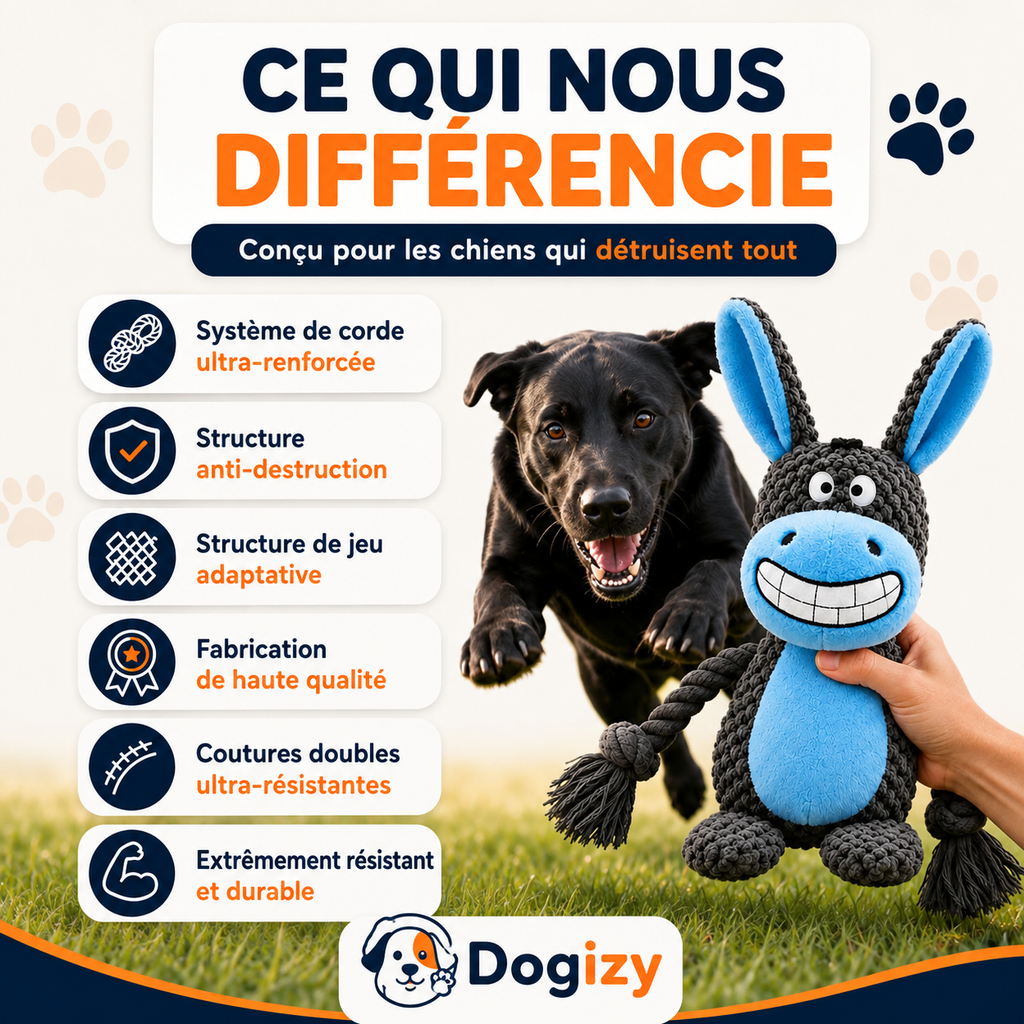 Dogizy™ – Jouet indestructible en corde pour chien