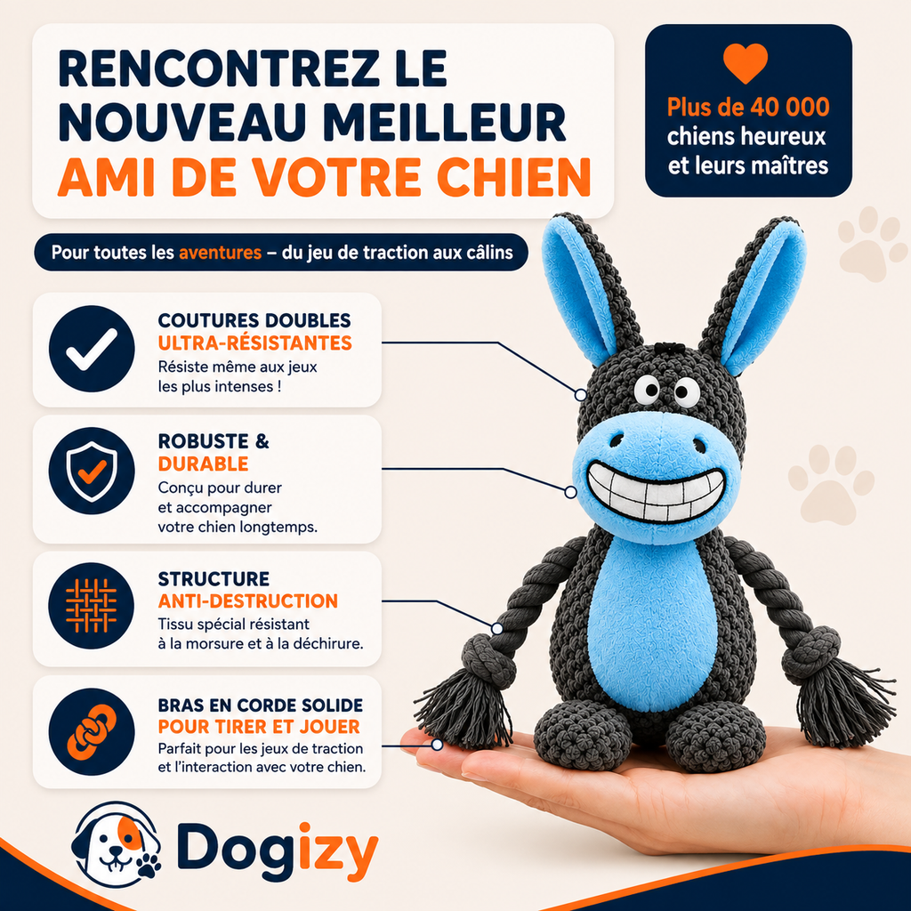 Dogizy™ – Jouet indestructible en corde pour chien
