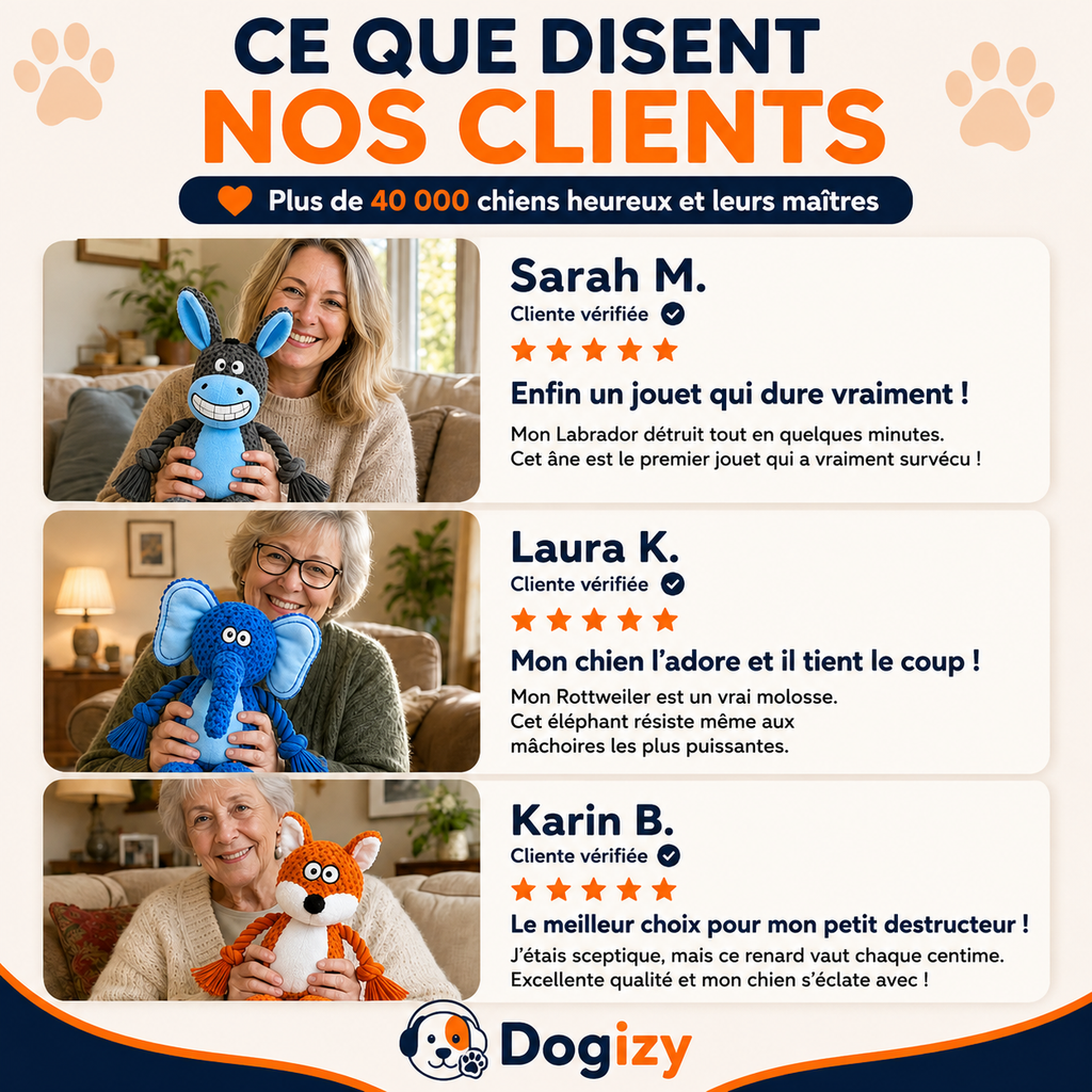 Dogizy™ – Jouet indestructible en corde pour chien